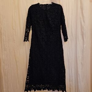 EUC Black Pine Elegant Black Lace Dress